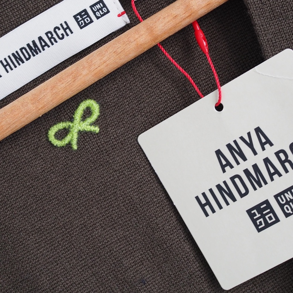 Anya Hindmarch merino extra fine wool Uniqlo cardigan oversized sweater large - Picture 2 of 9
